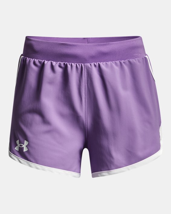 Girls' UA Fly-By Shorts, Purple, pdpMainDesktop image number 0